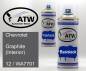 Preview: Chevrolet, Graphite (Interior), 12 / WA7701: 400ml Sprühdose + 400ml Klarlack - Set, von ATW Autoteile West.
